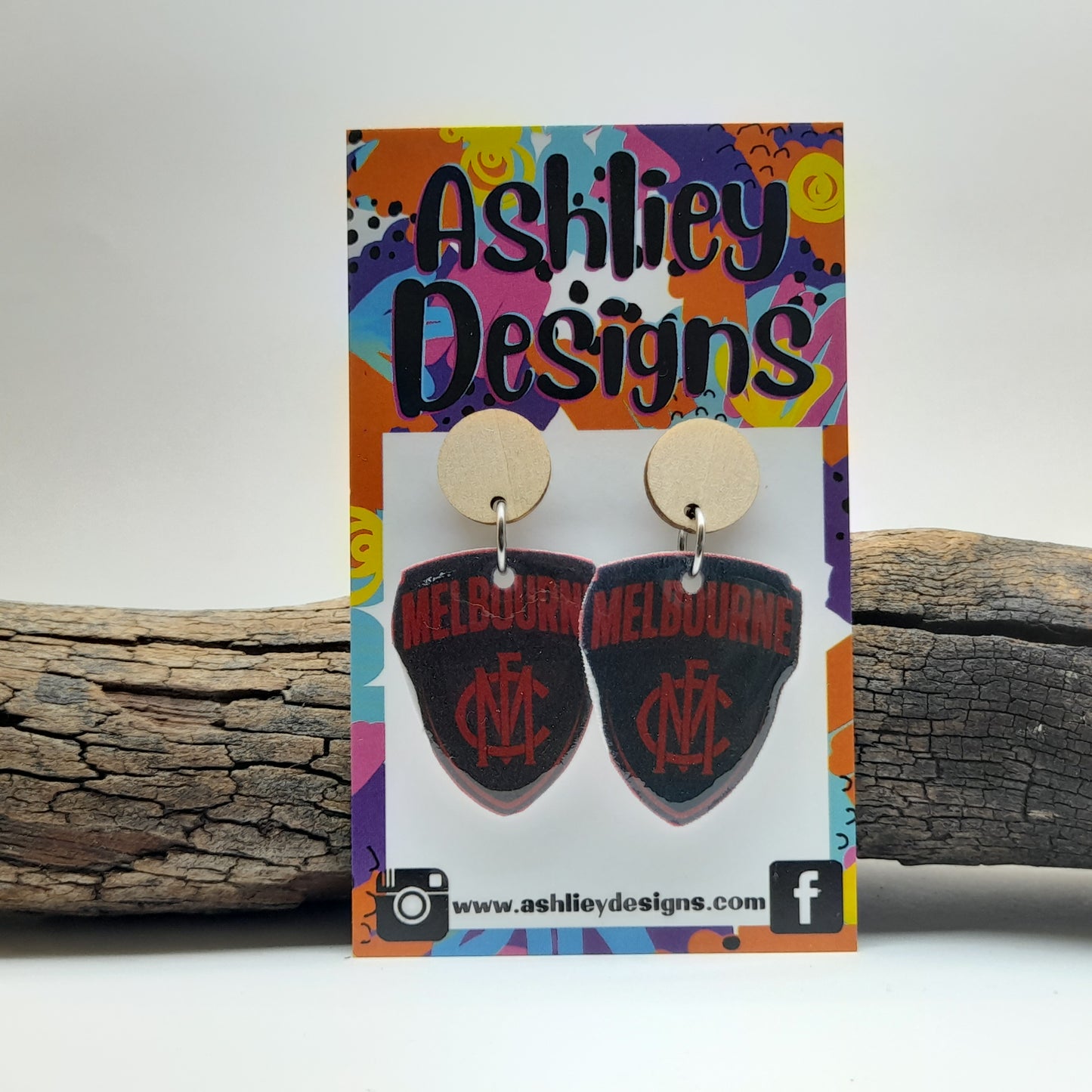 AFL Football Melbourne Dangle Earrings