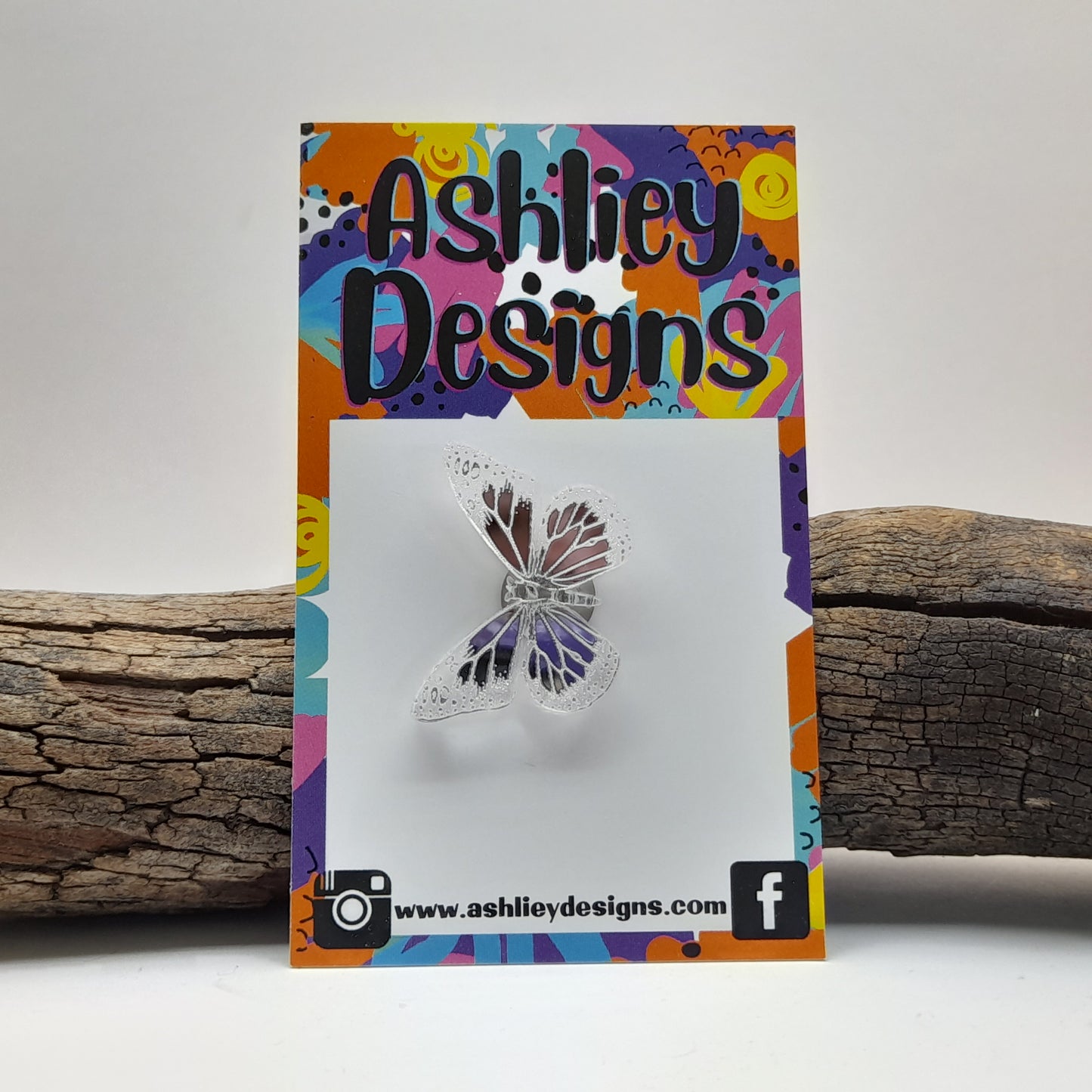Mirror Butterfly Pins