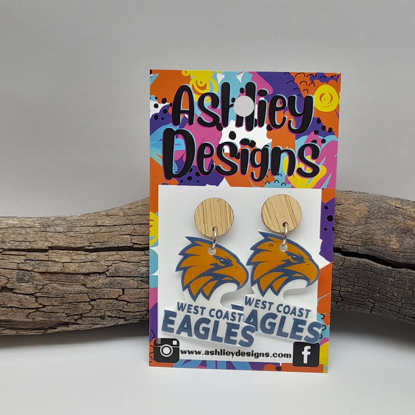 AFL Football Eagles Dangle Earrings
