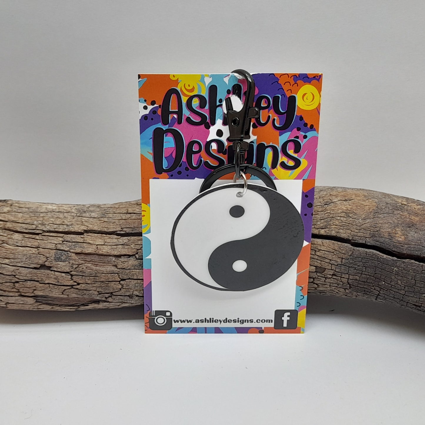 Ying Yang Keyring/Bag Tag