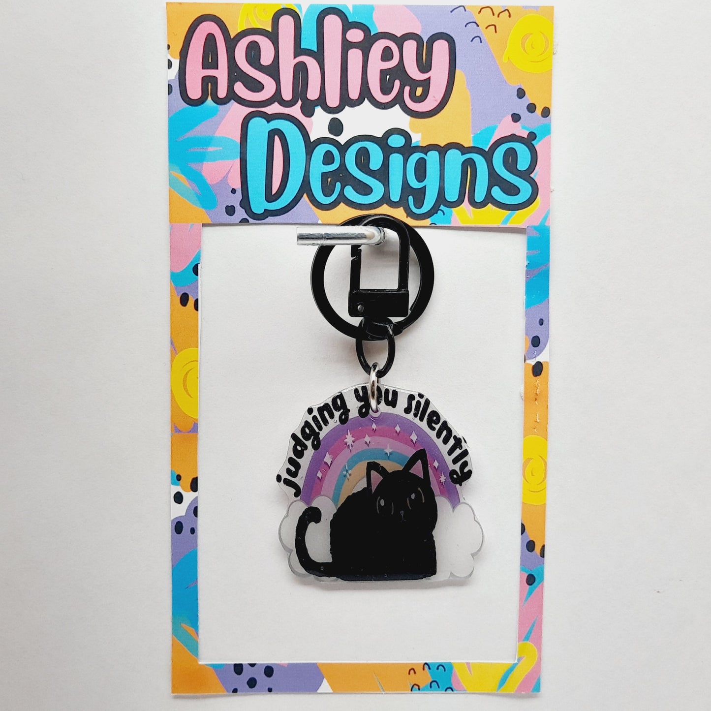 Judging You Silently Keyring/Bag Tag