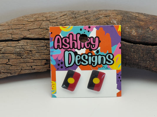 Aboriginal Flag Studs