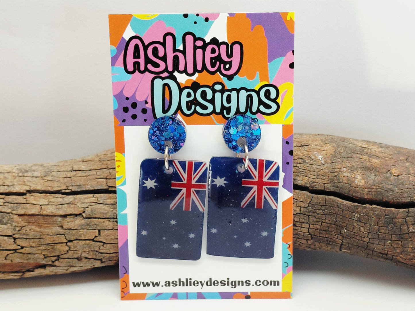 Australian Flag Dangle Earrings