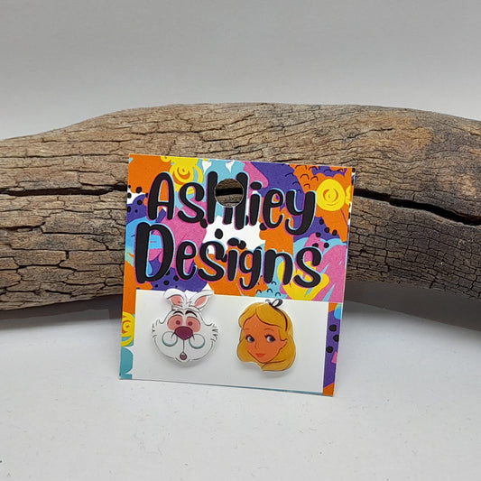 Alice In Wonderland Studs