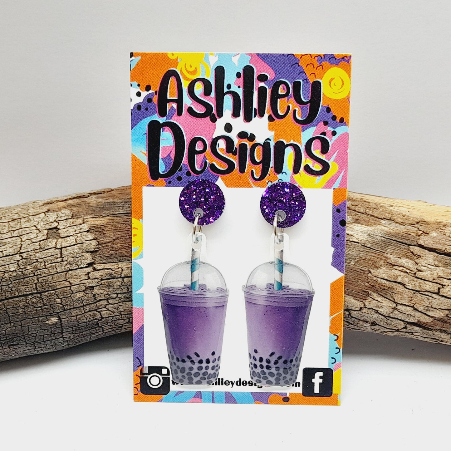 Bubble Tea Dangle Earrings
