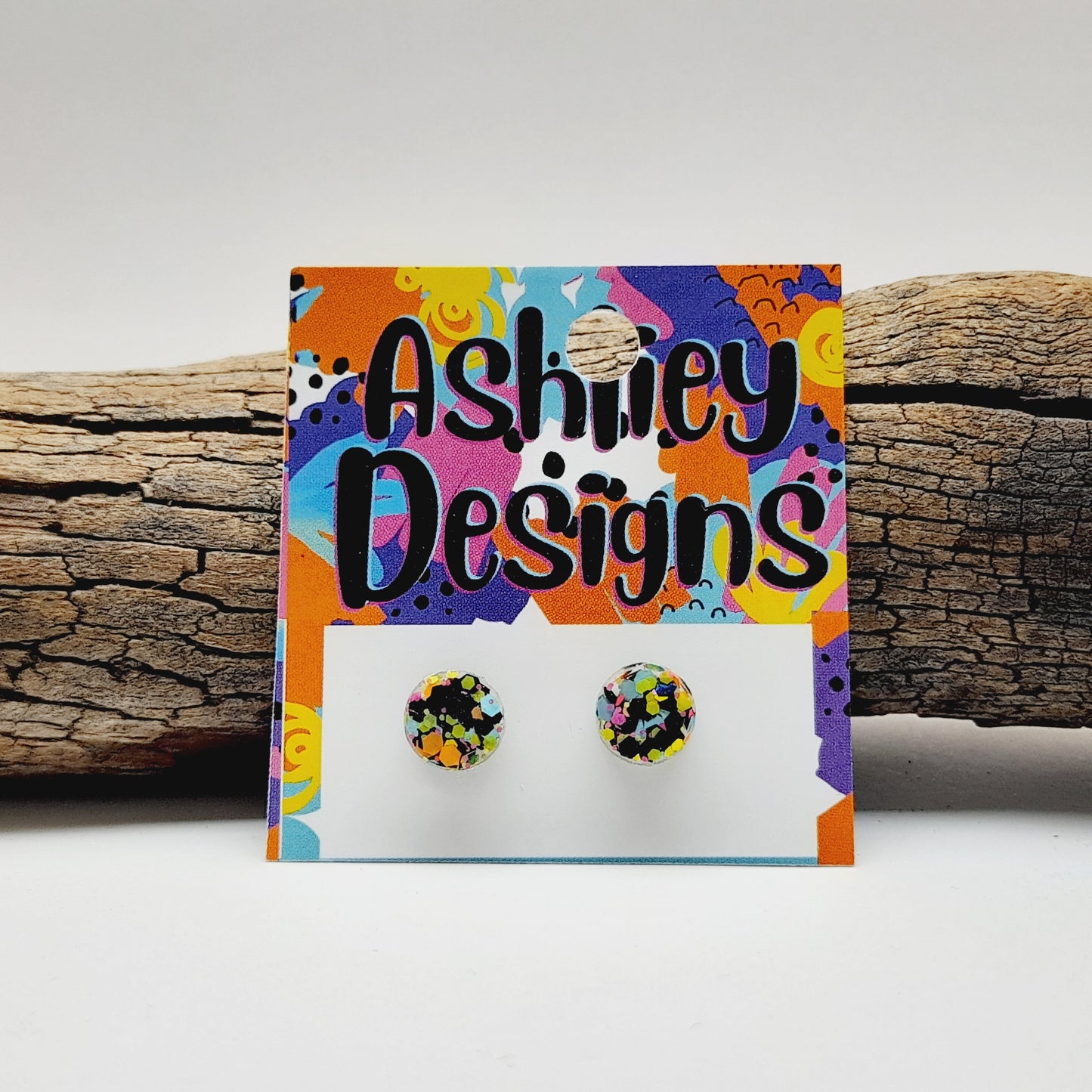 Small Downtown Glitter Studs