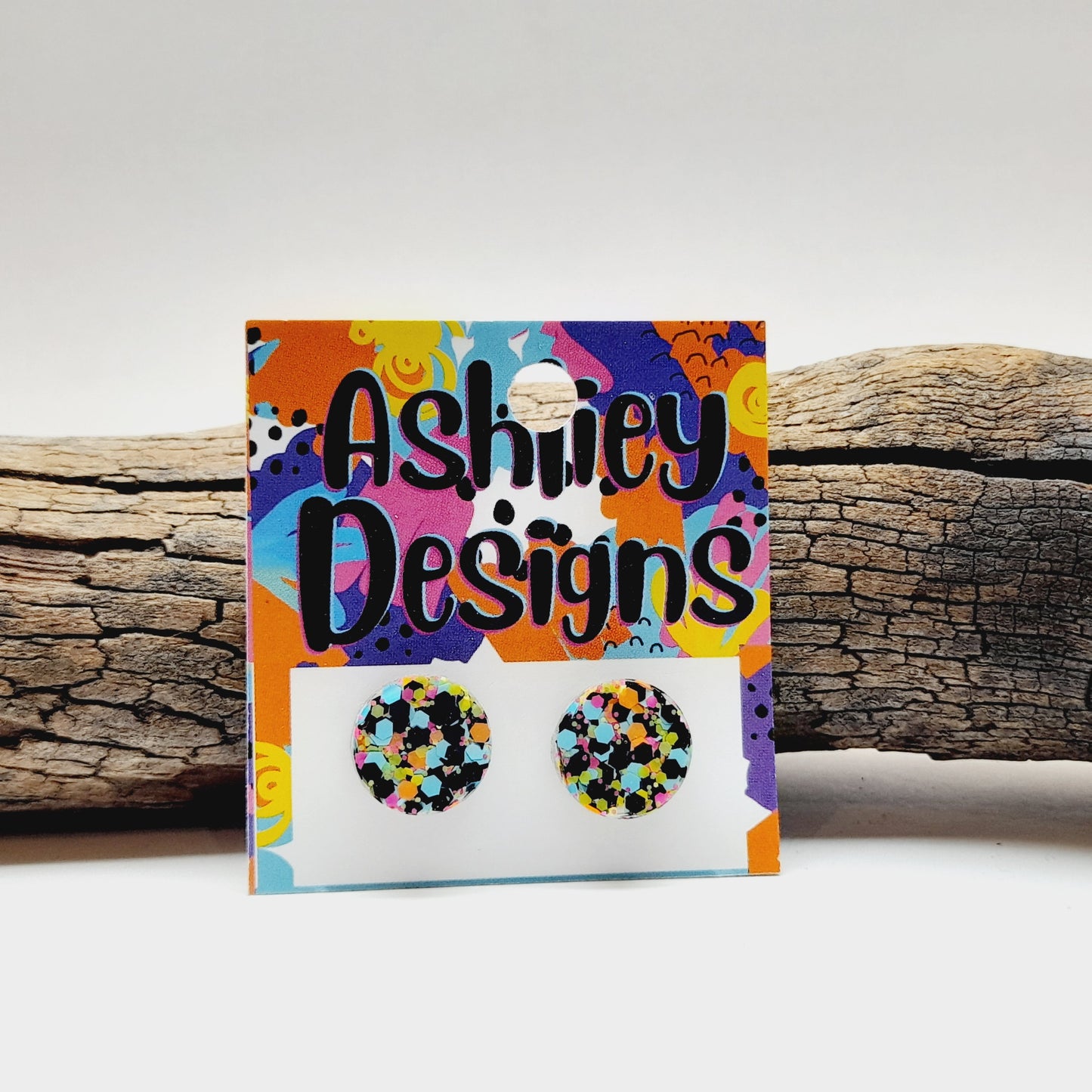 Large Downtown Glitter Studs