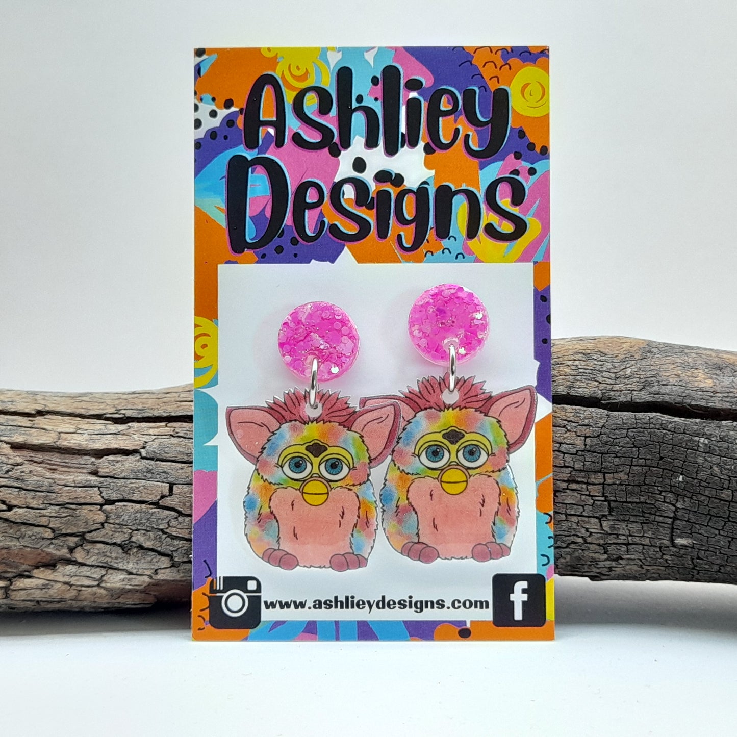 Furby Dangle Earrings