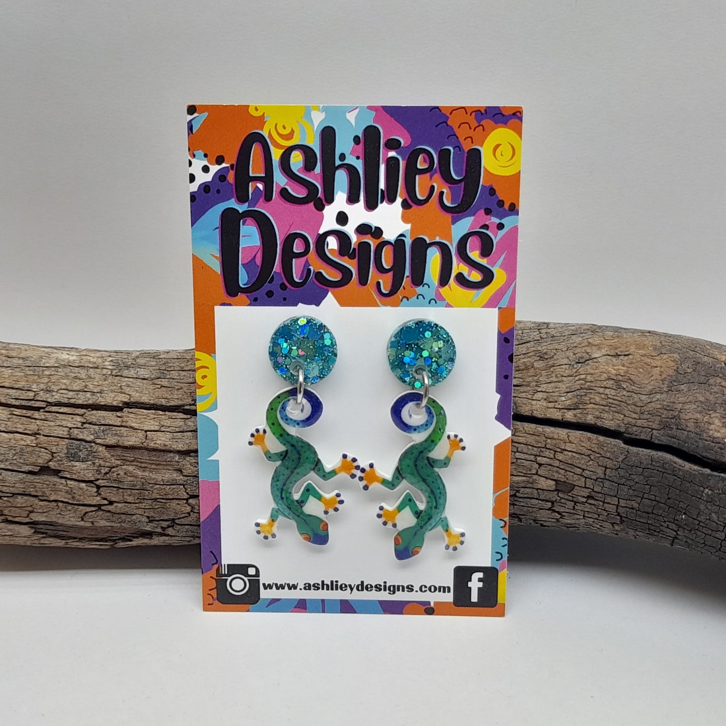 Gecko Dangle Earrings