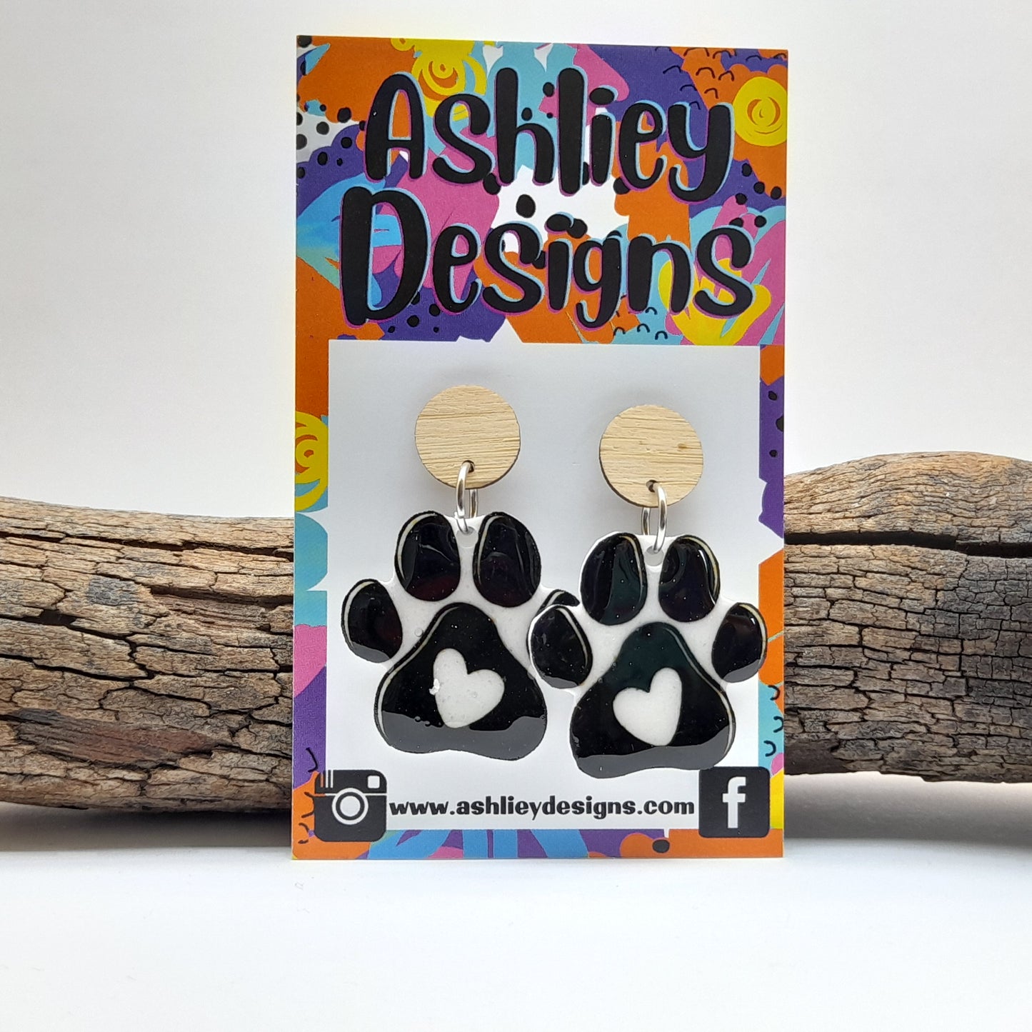 Paw Print Dangle Earrings