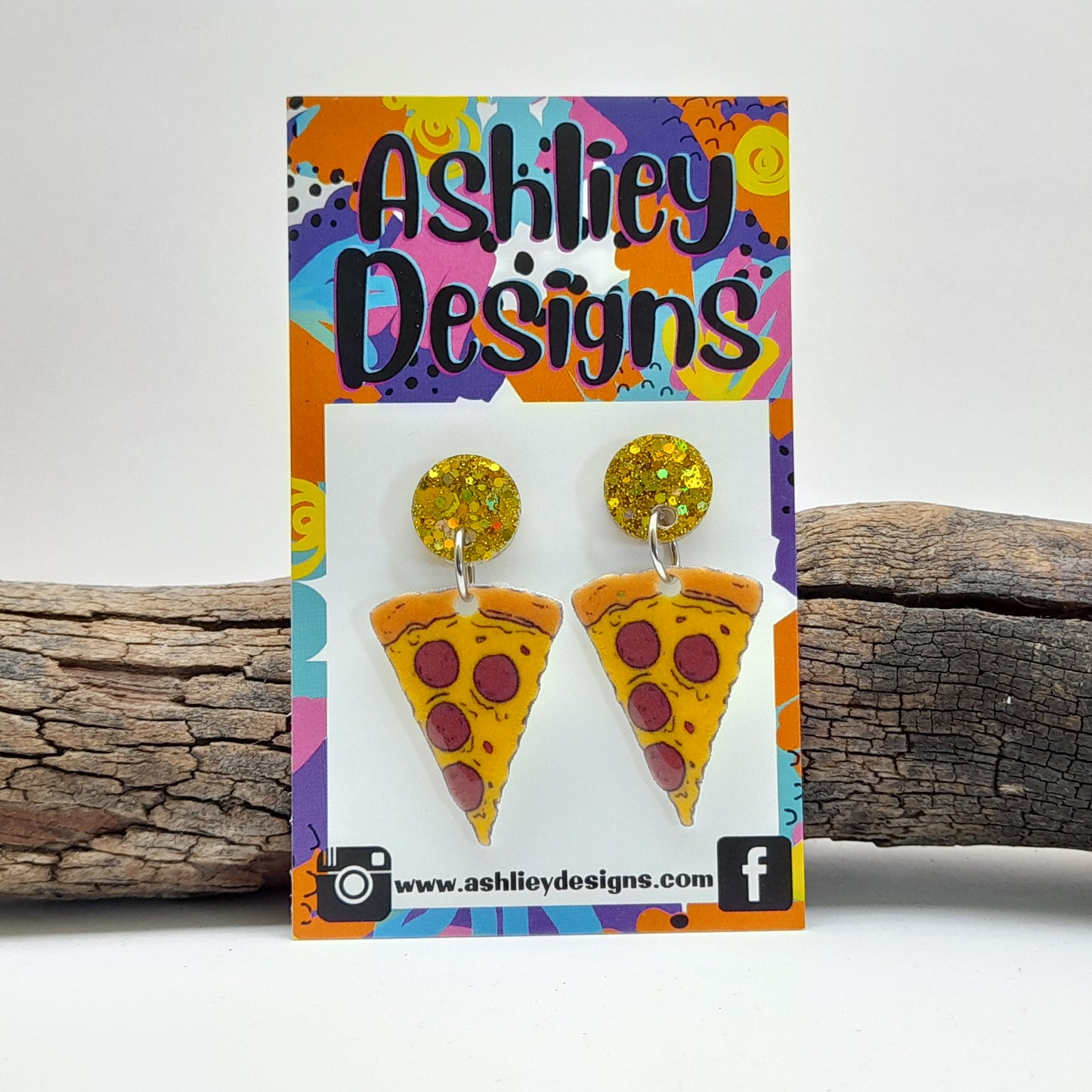 Pizza Dangle Earrings