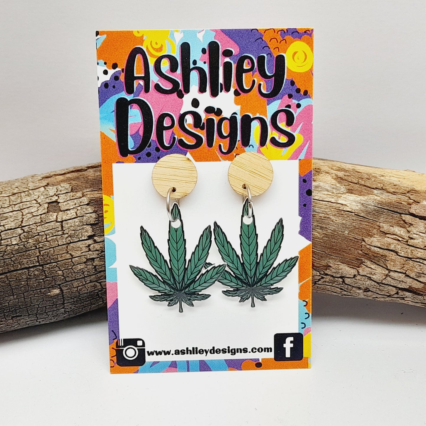 Pot Leaf Dangle Earrings