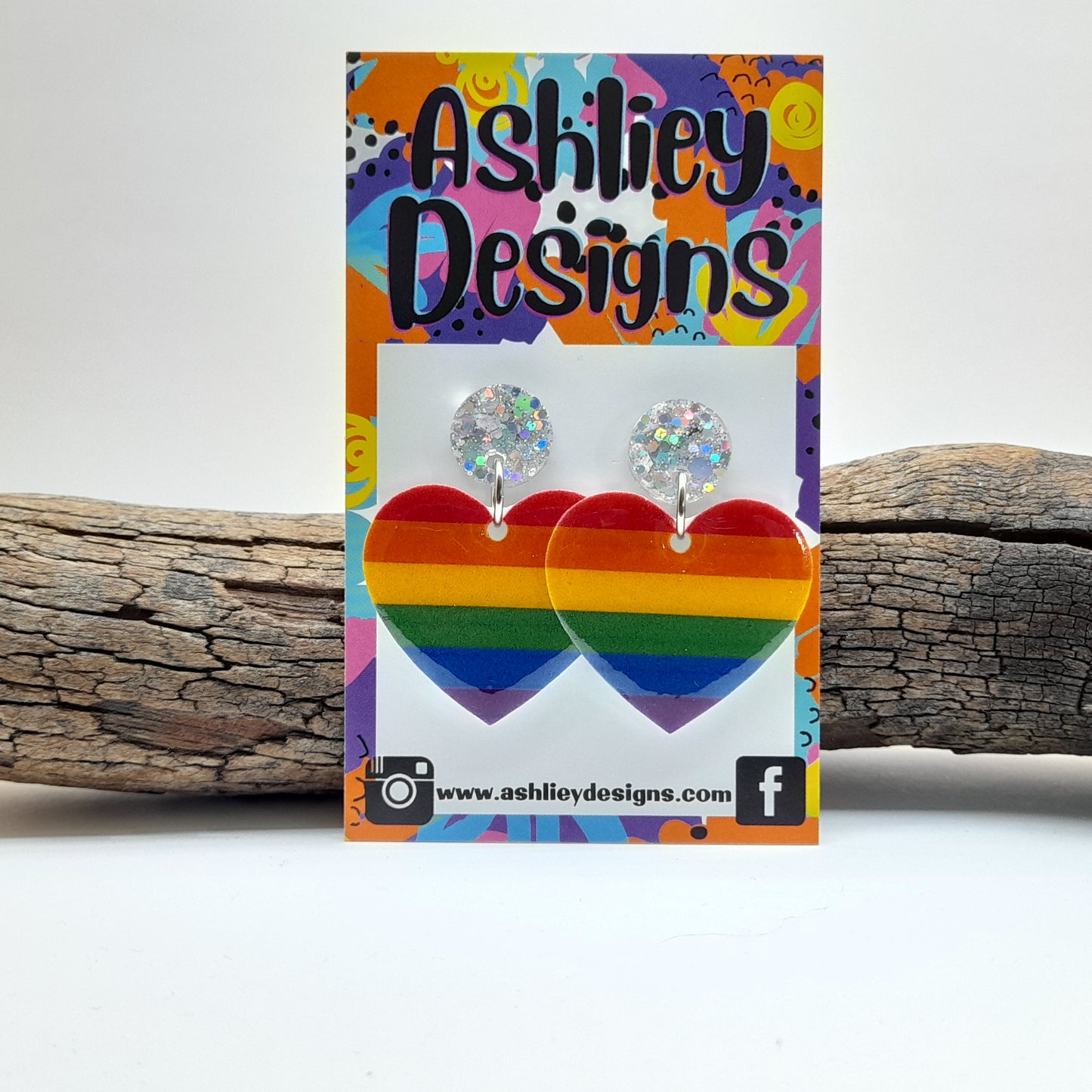 Pride Heart Dangle Earrings