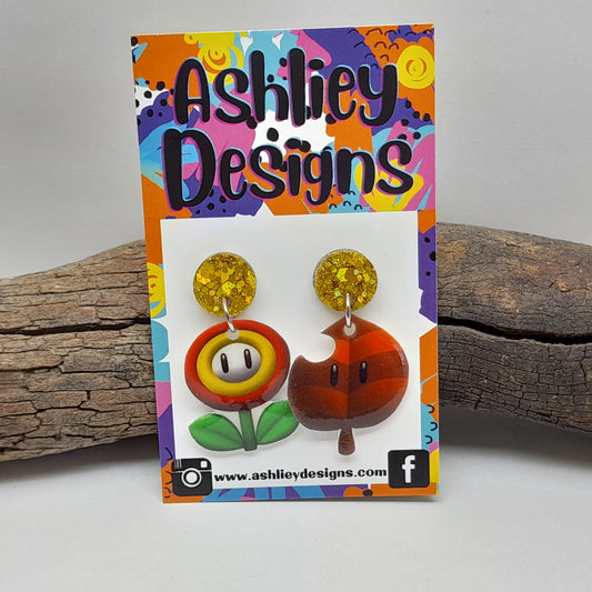 Super Mario Dangle Earrings