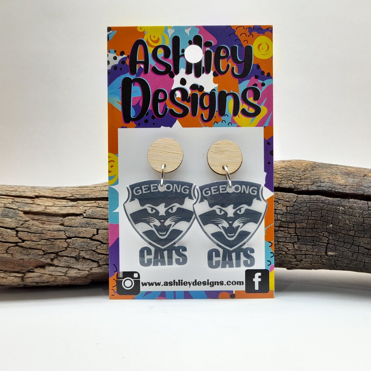 AFL Football Cats Dangle Earrings
