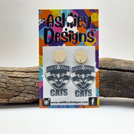 AFL Football Cats Dangle Earrings