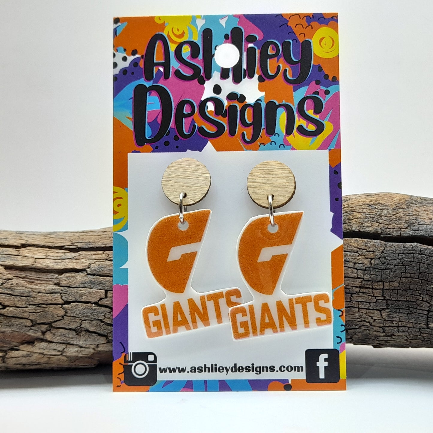 AFL Football Giants Dangle Earrings