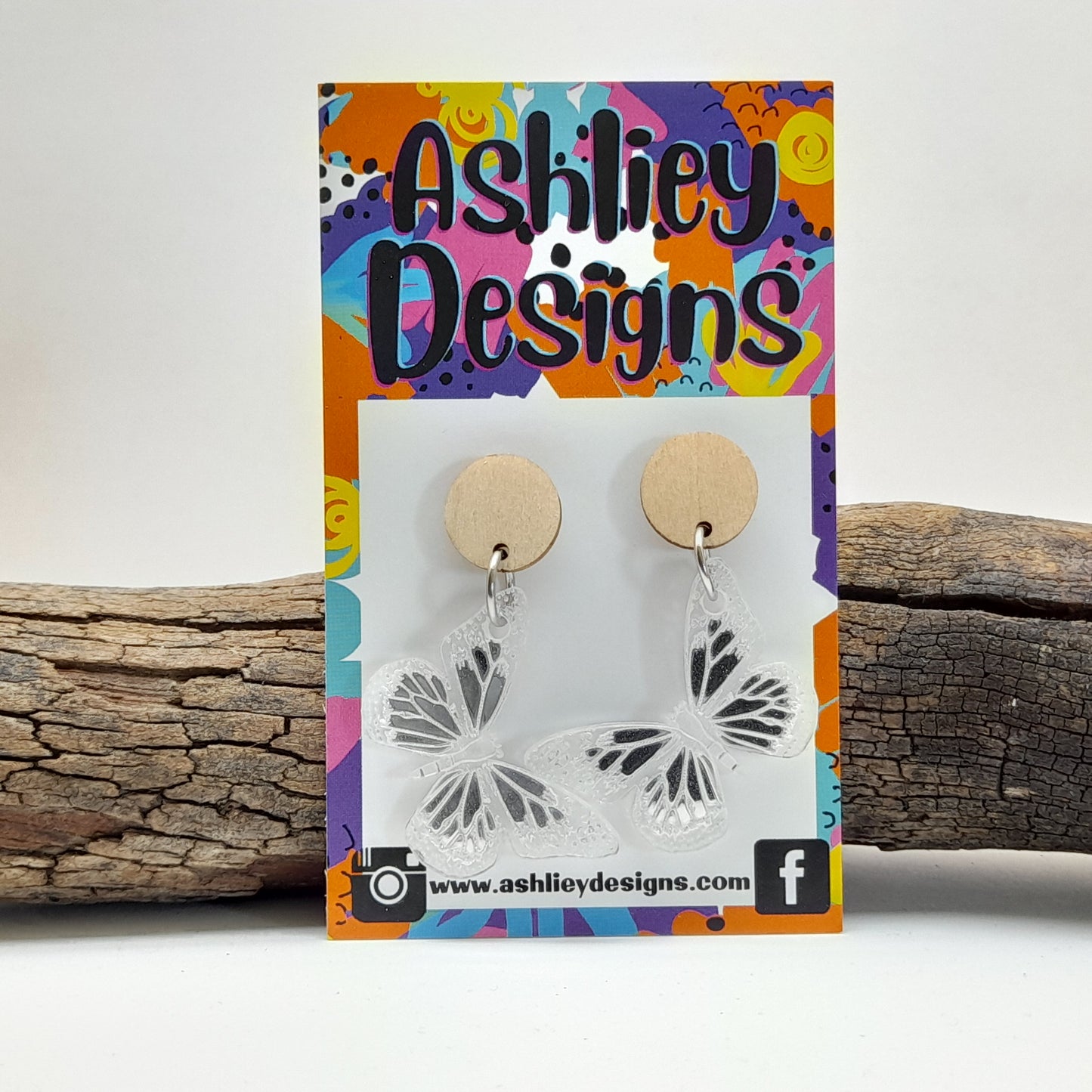 Mirror Butterfly Dangle Earrings