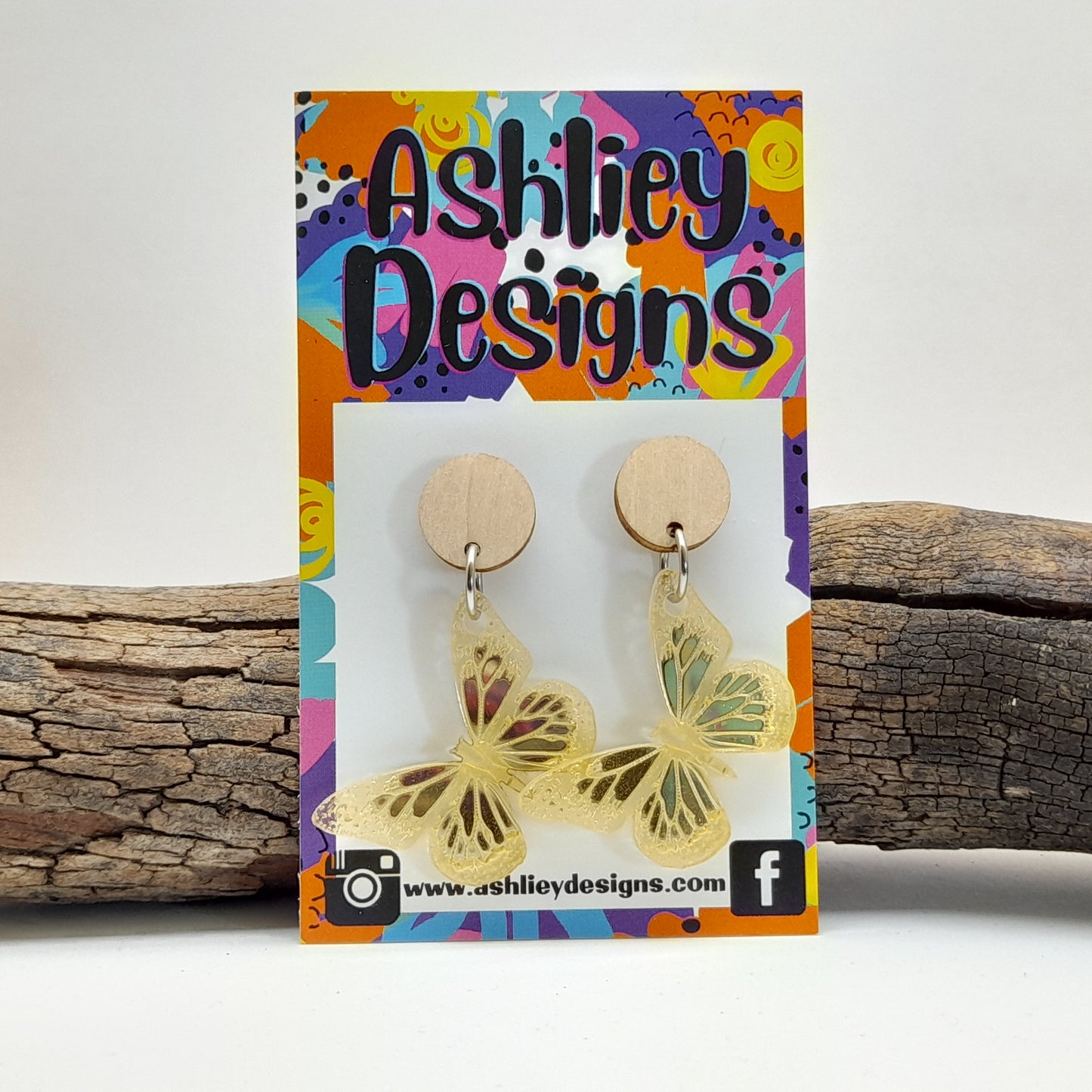 Mirror Butterfly Dangle Earrings