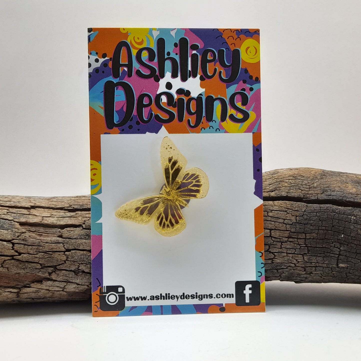 Mirror Butterfly Pins