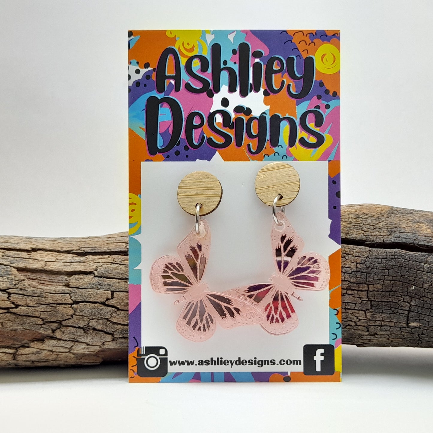 Mirror Butterfly Dangle Earrings