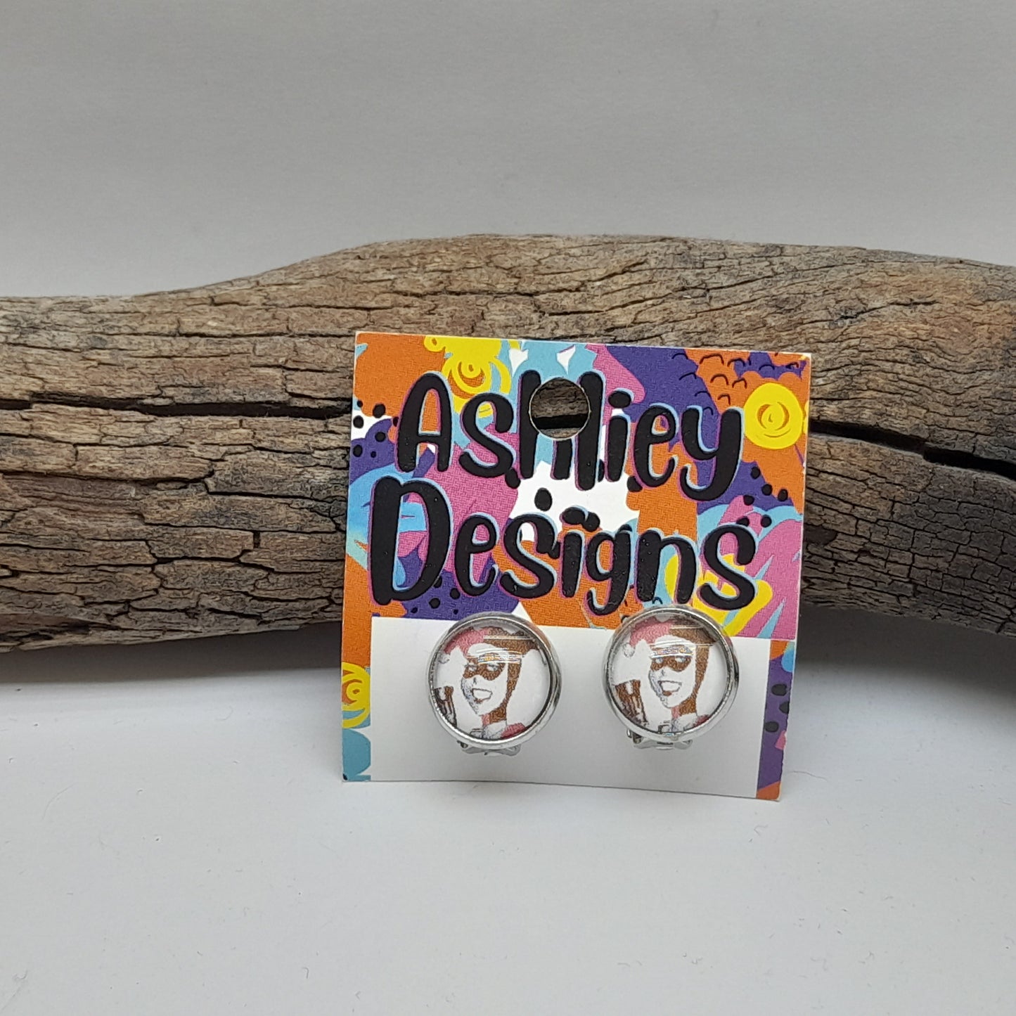 Harley Quinn Glass Clip-ons