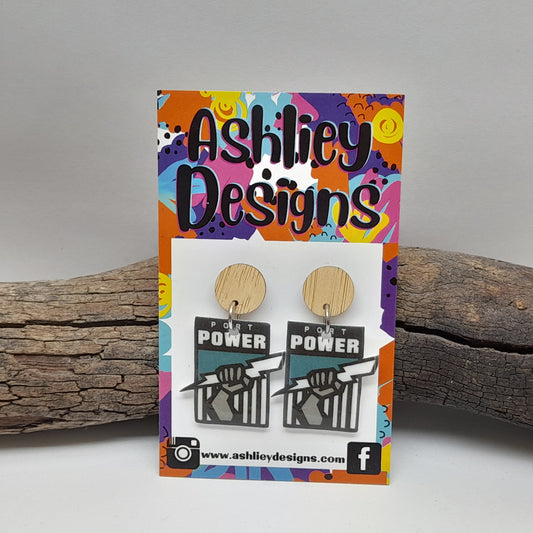 AFL Football Power Dangle Earrings