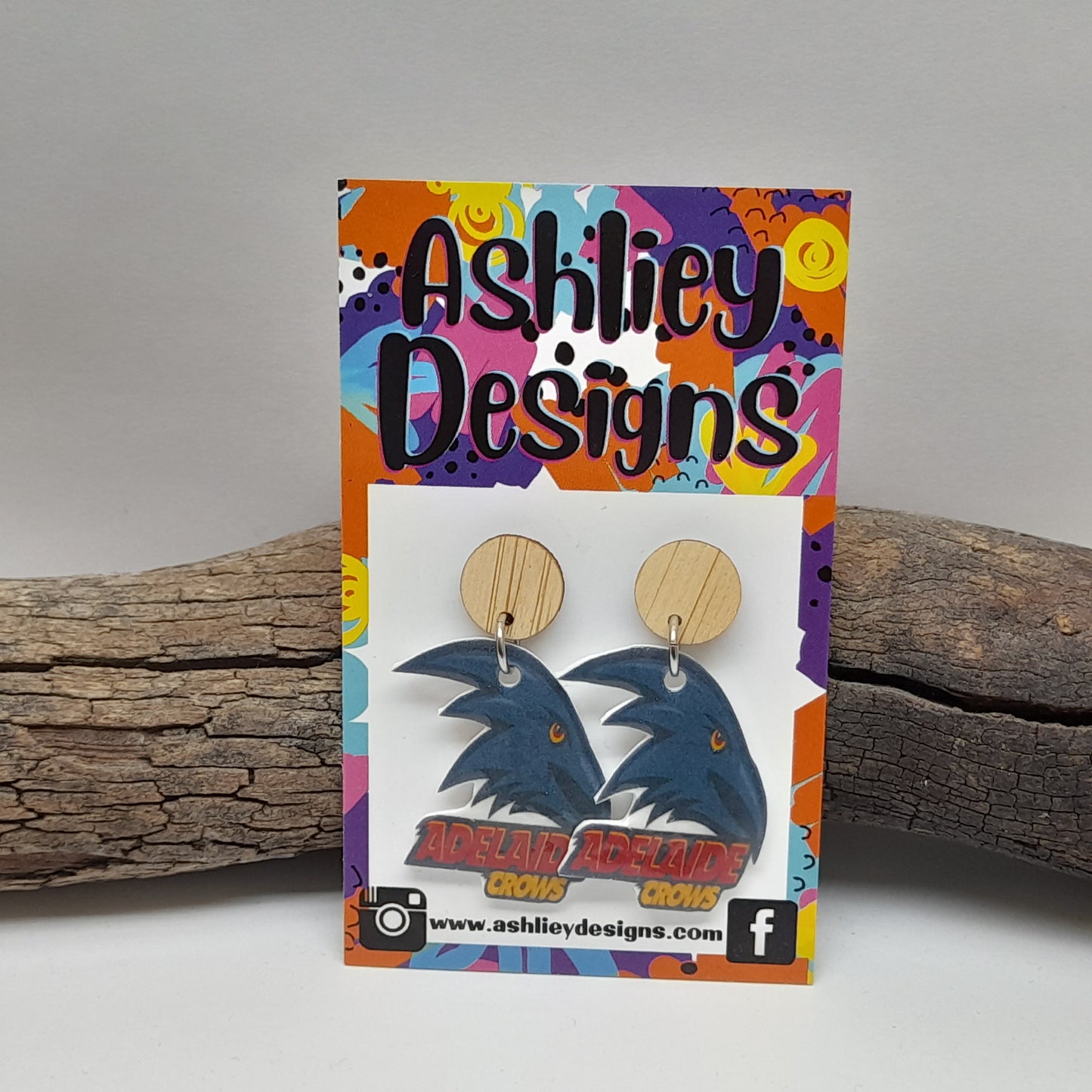 AFL Football Crows Dangle Earrings
