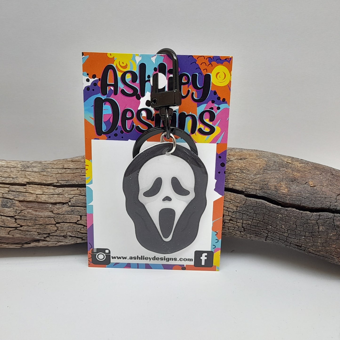 Ghost Face Keyring/Bag Tag