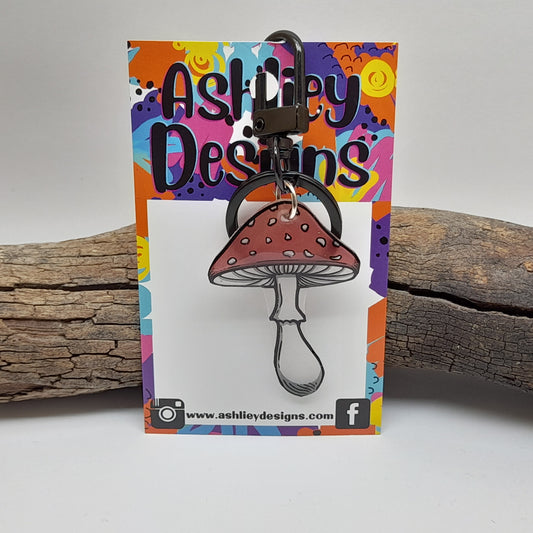 Mushroom Keyring/Bag Tag