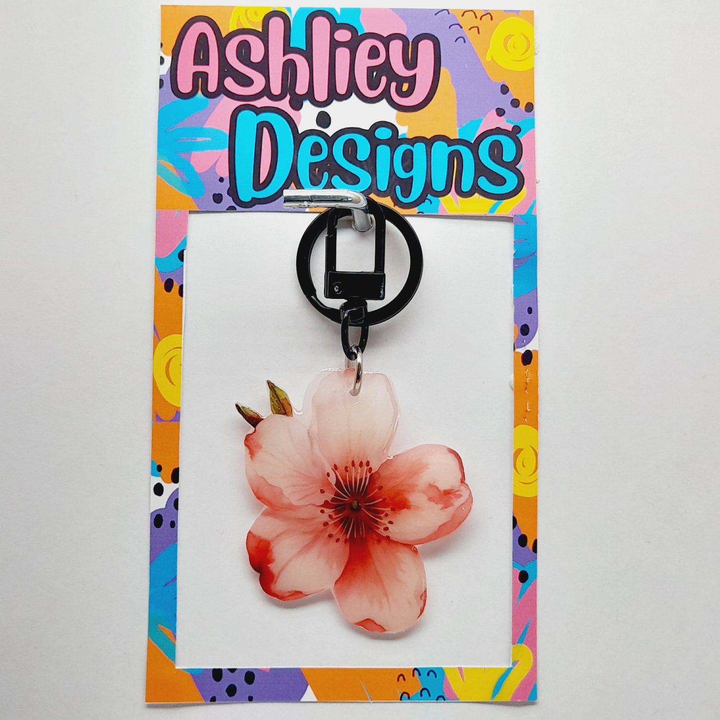 Cherry Blossom Keyring/Bag Tag