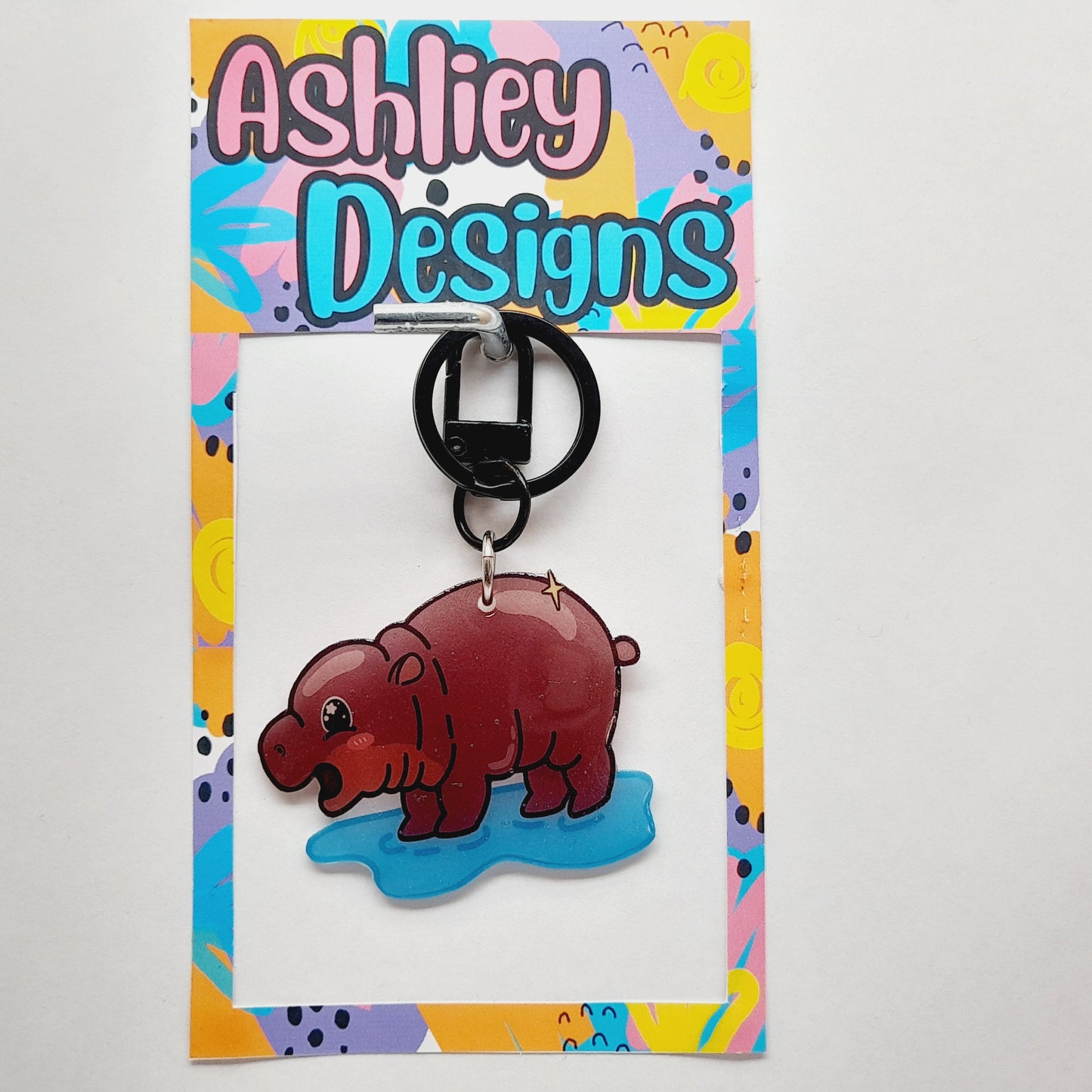 Baby Hippo Keyring/Bag Tag
