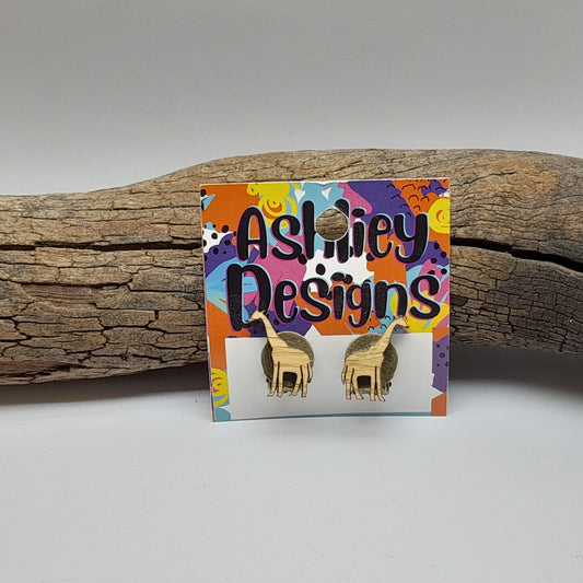 Wood Giraffe Clip-ons