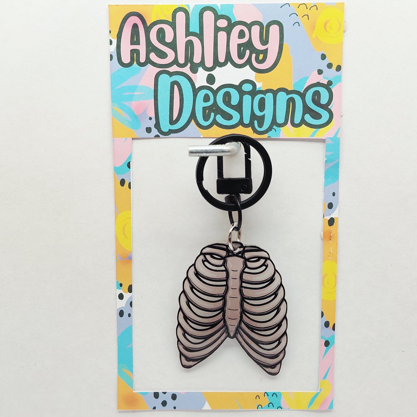 Rib Cage Keyring/Bag Tag