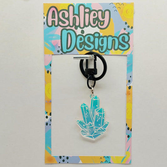 Iridescent Crystal Keyring/Bag Tag