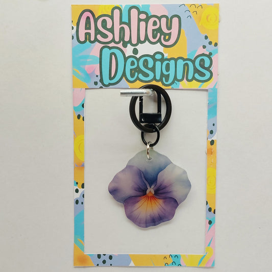 Pansy Keyring/Bag Tag