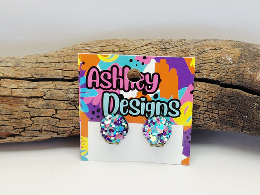 Mermaid Glitter Clip-on Earrings