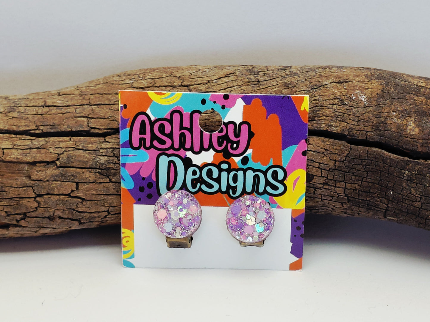 Barbie Glitter Clip-on Earrings