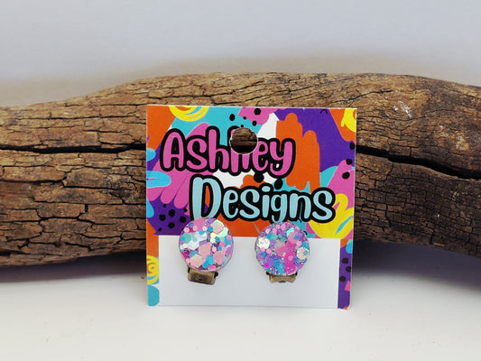 Shimmy Glitter Clip-on Earrings