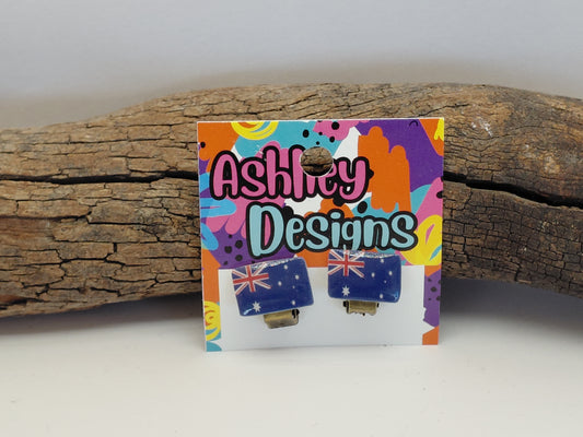 Australian Flag Clip-on Earrings