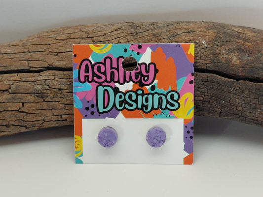 Small Lilac Glitter Studs