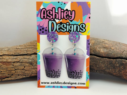 Bubble Tea Dangle Earrings