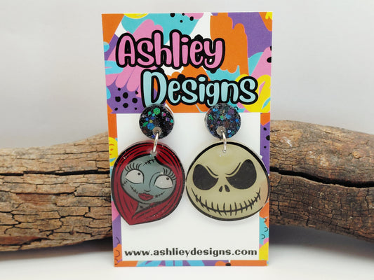 Nightmare Before Christmas Dangle Earrings