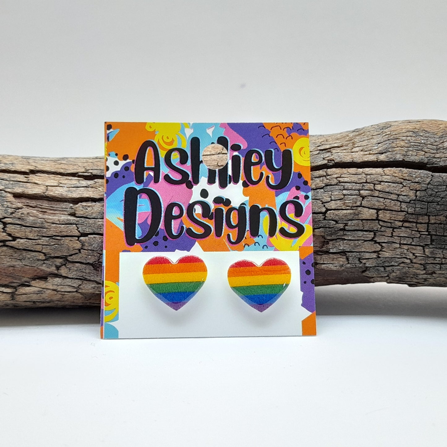 Pride Heart Studs