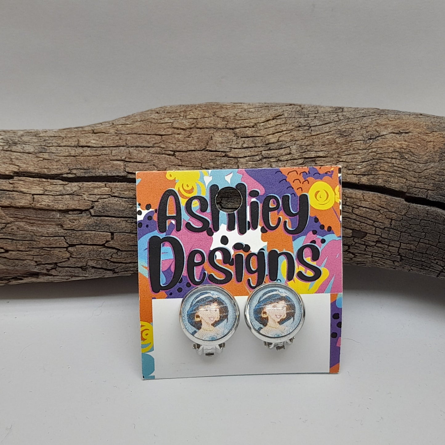 Princess Jasmine Glass Clip-ons