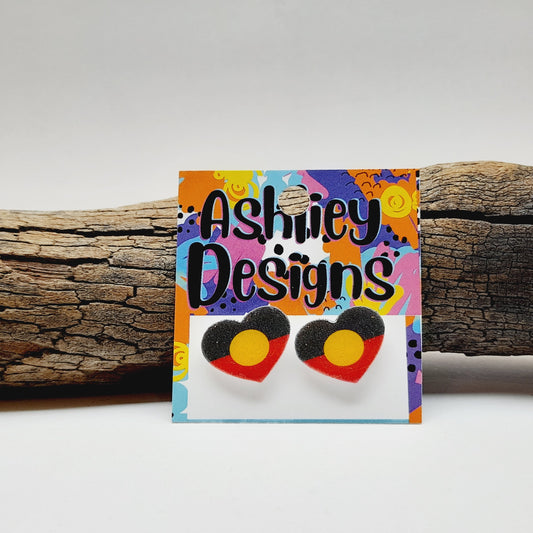 Aboriginal Heart Studs