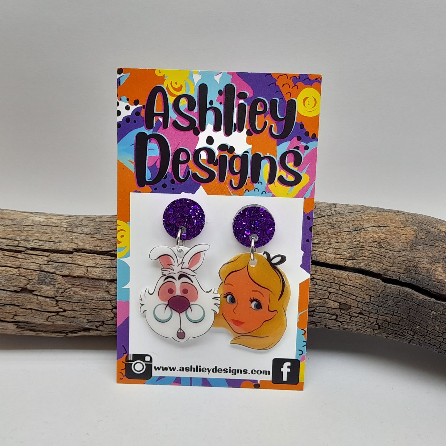 Alice In Wonderland Dangle Earrings
