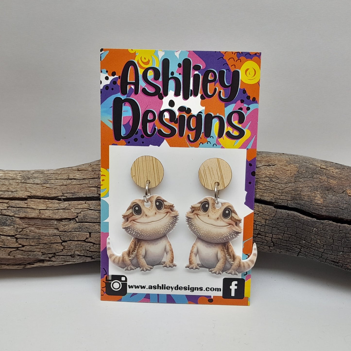 Bearded Dragon Dangle Earrings