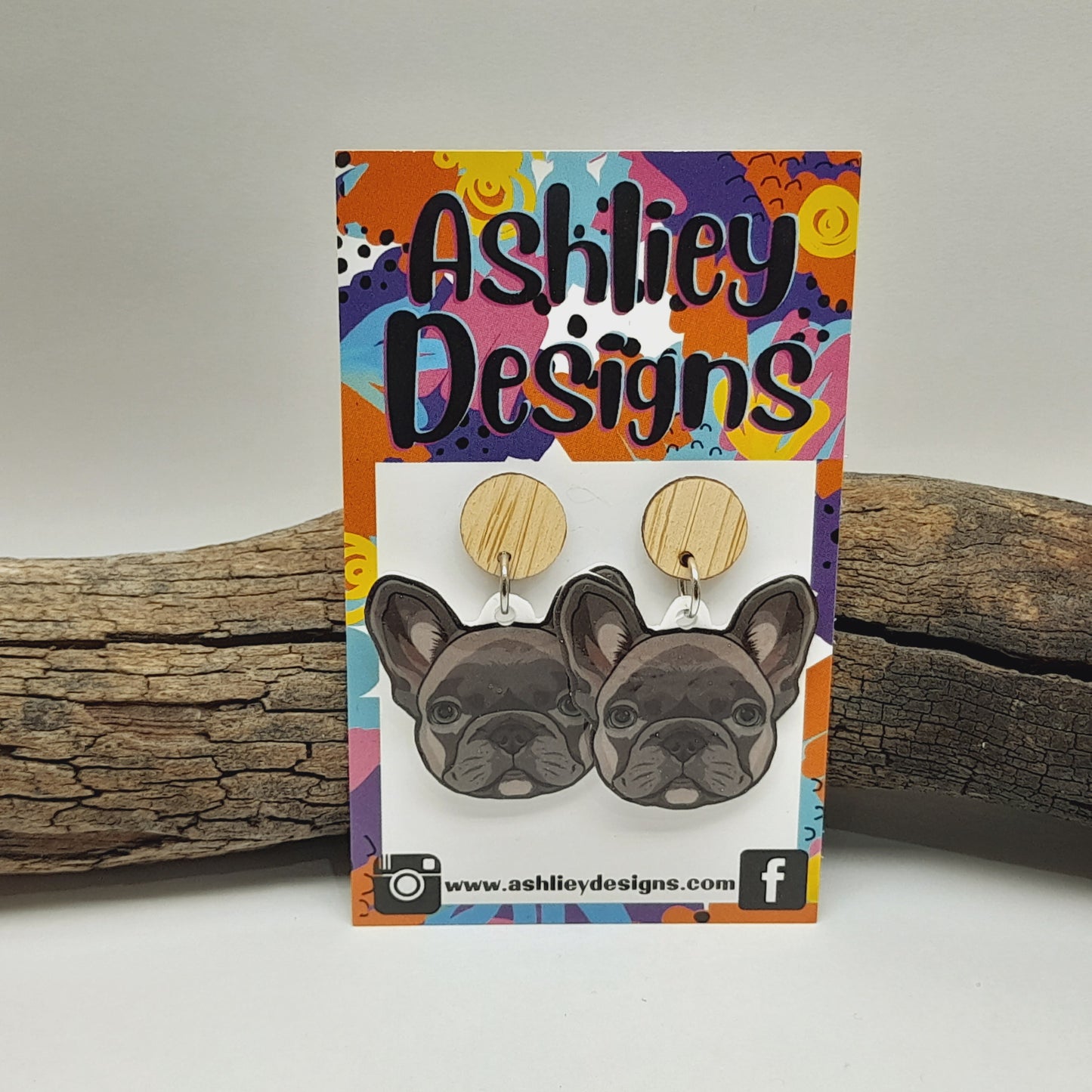 French Bulldog Dangle Earrings