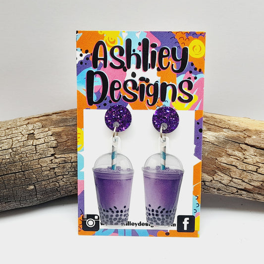 Bubble Tea Dangle Earrings